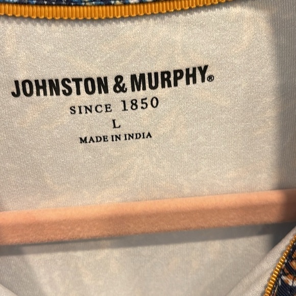 Johnston & Murphy L short sleeve button down casual shirt with print - Picture 2 of 7